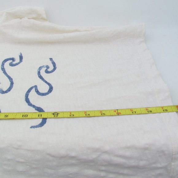 Madewell WAVES CROP T-SHIRT Cream Slouchy XS - Picture 6 of 9